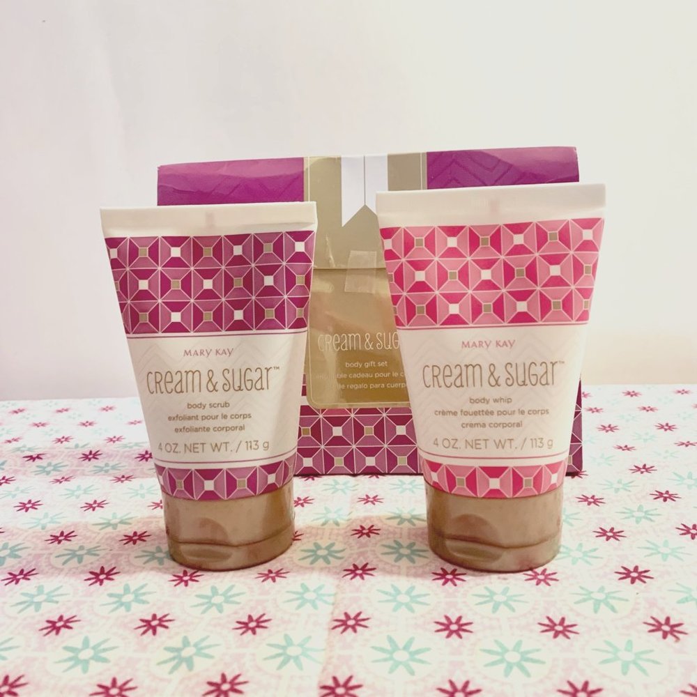 Mary Kay Cream & Sugar Body Gift set:  Body Scrub / Body Whip